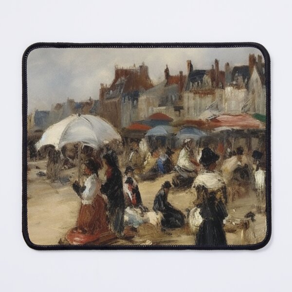 Item preview, Vintage oil painting of Trouville beach, Normandy designed and sold by mliotard.