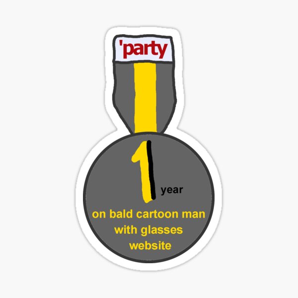 'party 1 year badge Sticker