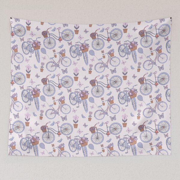 Item preview, Whimsical Bicycle Ride Purple Pink designed and sold by Ale's Art.