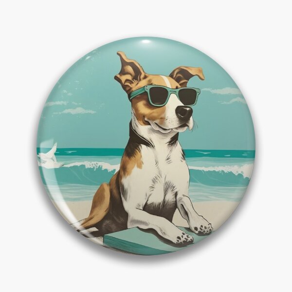 Item preview, Dog with sunglasses on the beach 3 designed and sold by hhh-art.