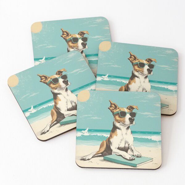 Item preview, Dog with sunglasses on the beach 3 designed and sold by hhh-art.