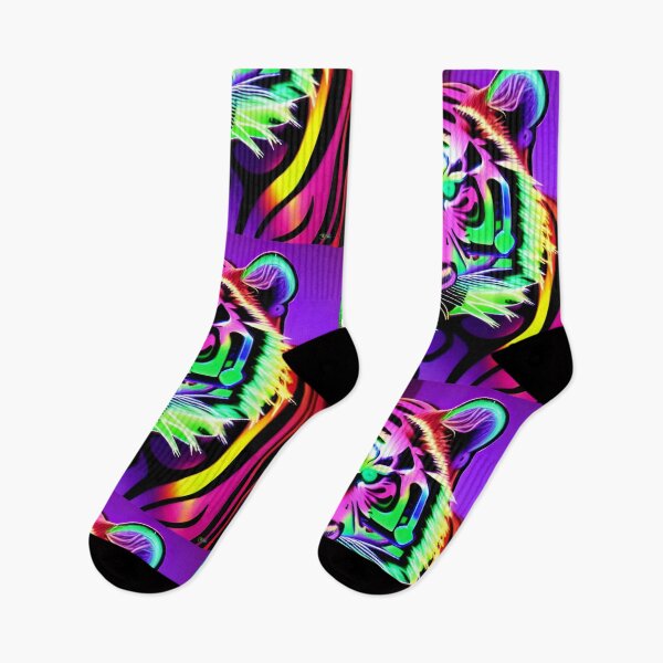 Item preview, Trippy Psychedelic Neon Tigers 4 designed and sold by Benito Del Ray.