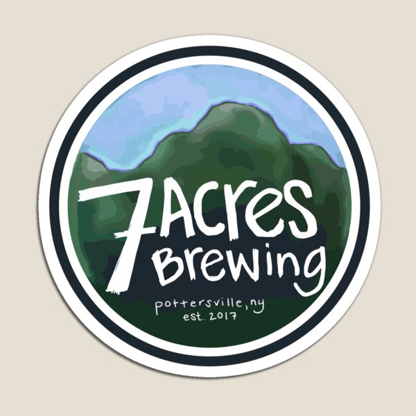 7 Acres Brewing Badge Magnet