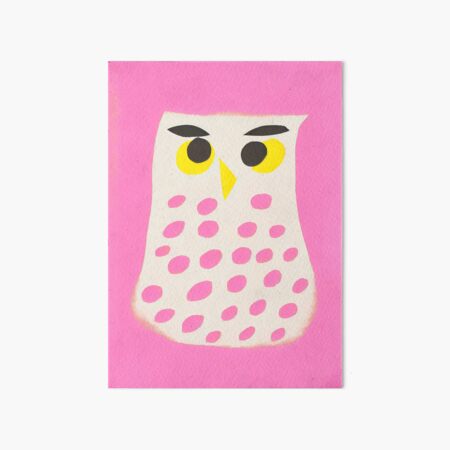 Artikel-Vorschau von Abstract Owl Natures Pink Beauty Retro Poster, designt und verkauft von PinkNomad.