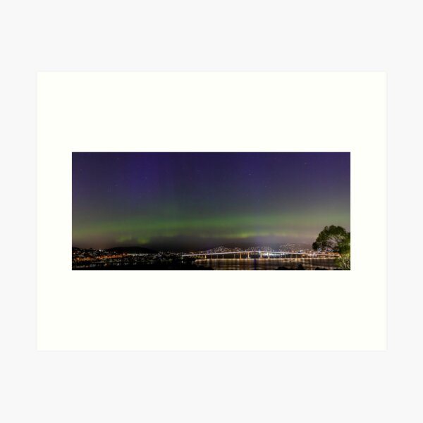 Aurora over Hobart Art Print