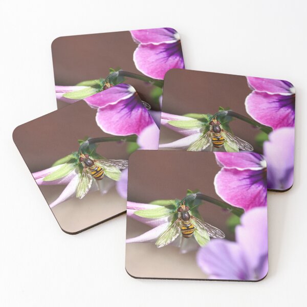 Item preview, Hoverfly in pansies designed and sold by GreyFeatherPhot.