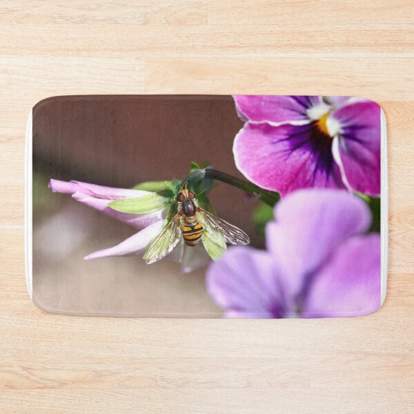 Item preview, Hoverfly in pansies designed and sold by GreyFeatherPhot.