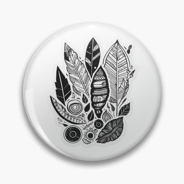 Item preview, Black and White Feather Design designed and sold by HandCraftedArt.