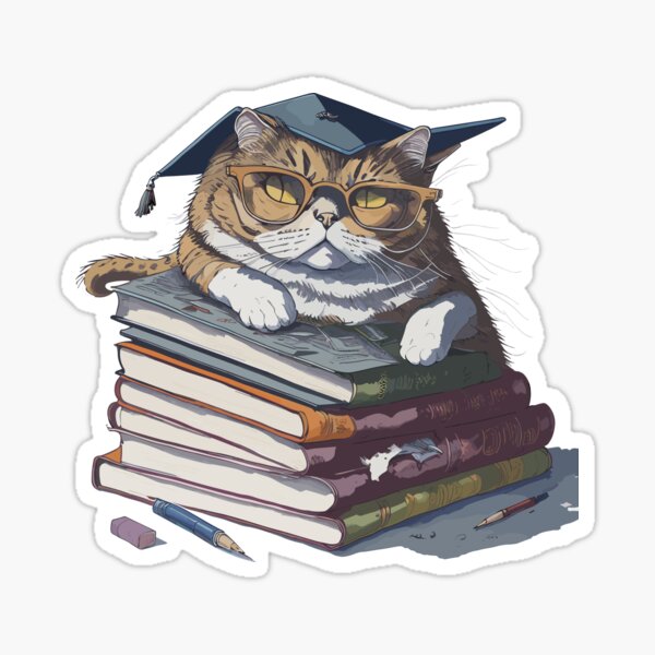 Reading Cute Cats Kawaii Sticker for Book Lovers – Irene Koh Studio