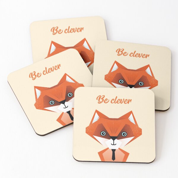 Item preview, Illustration nursery with fox and typography - Be clever fox designed and sold by Pia Kolle.