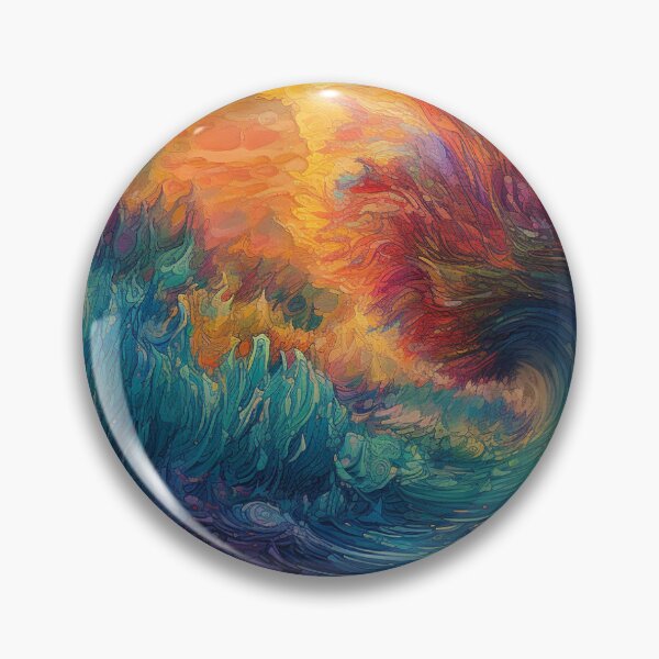 Item preview, Colorful Waves Crashing  designed and sold by HandCraftedArt.