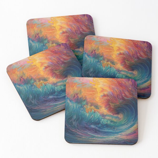 Item preview, Colorful Waves Crashing  designed and sold by HandCraftedArt.