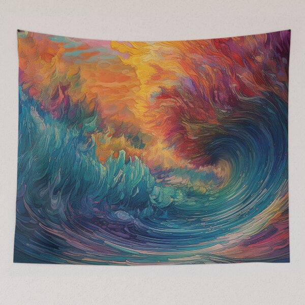 Item preview, Colorful Waves Crashing  designed and sold by HandCraftedArt.