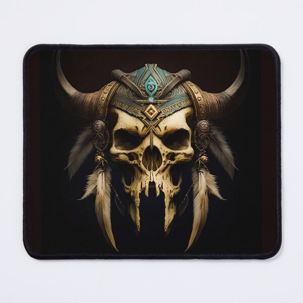 Item preview, Giant Native American / Viking Skull designed and sold by Space-Yeti.