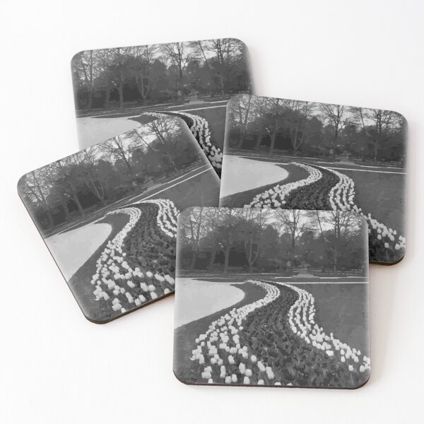Item preview, Tulips Garden (Black and White) designed and sold by EcoscienceArt.