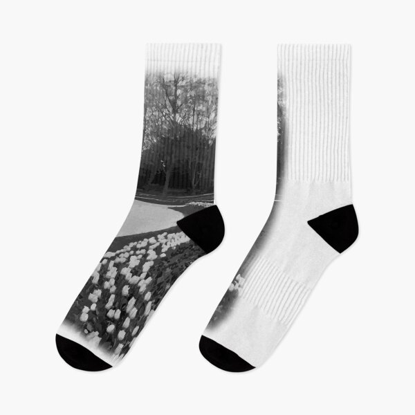 Item preview, Tulips Garden (Black and White) designed and sold by EcoscienceArt.