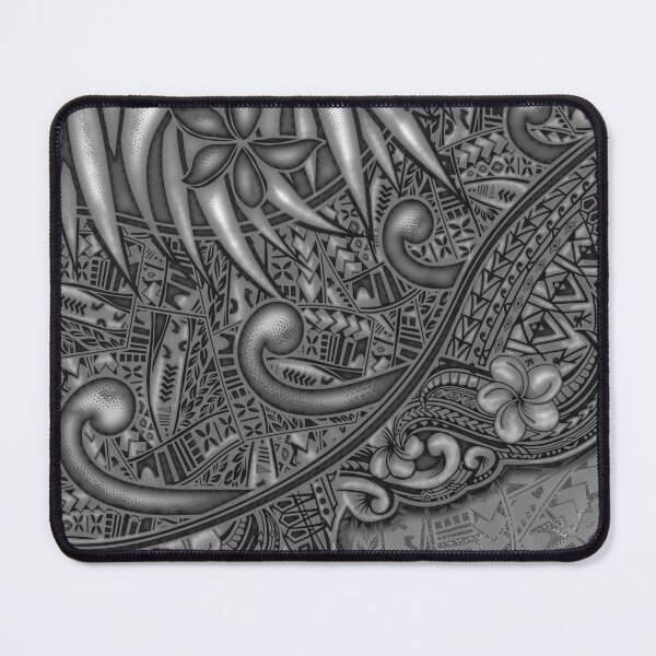 Item preview, Polynesian - Hawaiian - Samoan Tribal Jungle Slate Grey Grunge 4423 designed and sold by sunnthreads.