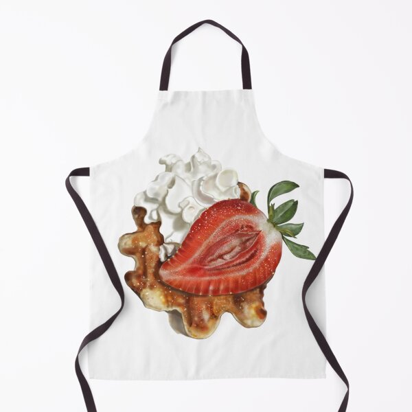 Item preview, Waffle with cream and strawberries designed and sold by bonjourmadame4.