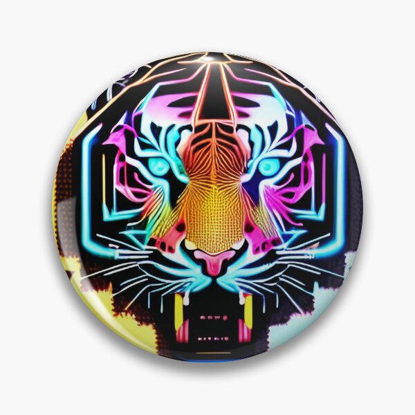 Item preview, Trippy Psychedelic Neon Tigers 6 designed and sold by Benito Del Ray.