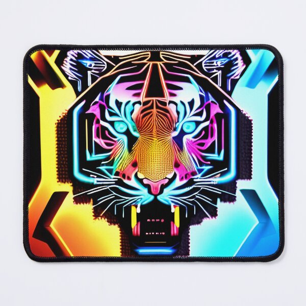 Item preview, Trippy Psychedelic Neon Tigers 6 designed and sold by Benito Del Ray.