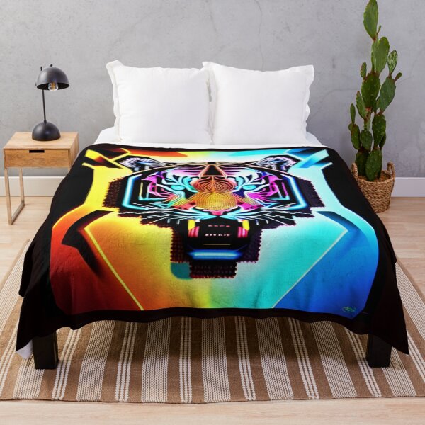 Item preview, Trippy Psychedelic Neon Tigers 6 designed and sold by Benito Del Ray.