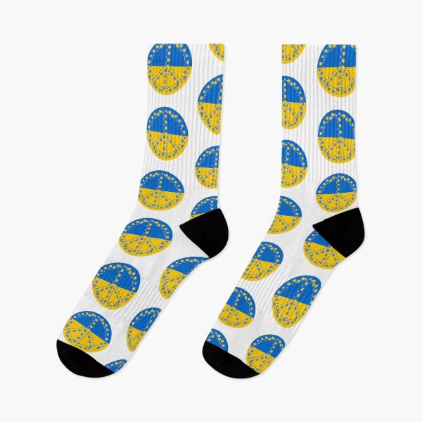 Item preview, Ukrainian Flag with Floral Peace Sign designed and sold by EdmondsLove.