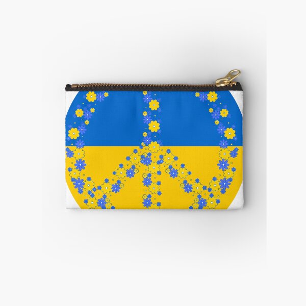 Item preview, Ukrainian Flag with Floral Peace Sign designed and sold by EdmondsLove.