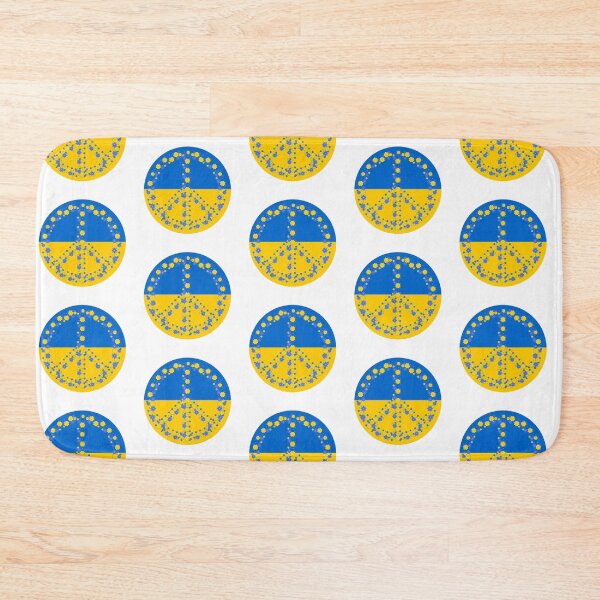 Item preview, Ukrainian Flag with Floral Peace Sign designed and sold by EdmondsLove.