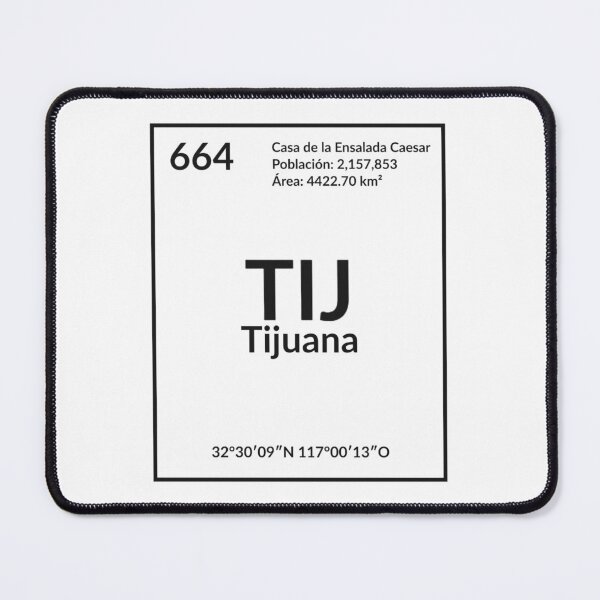 Item preview, TIJ - Tijuana - Mexico (Black) designed and sold by Mundus Design.