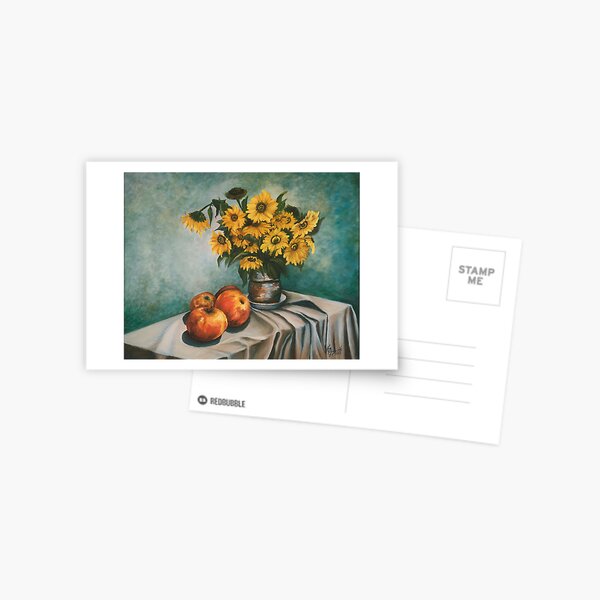 Apples and Sunflowers Postcard
