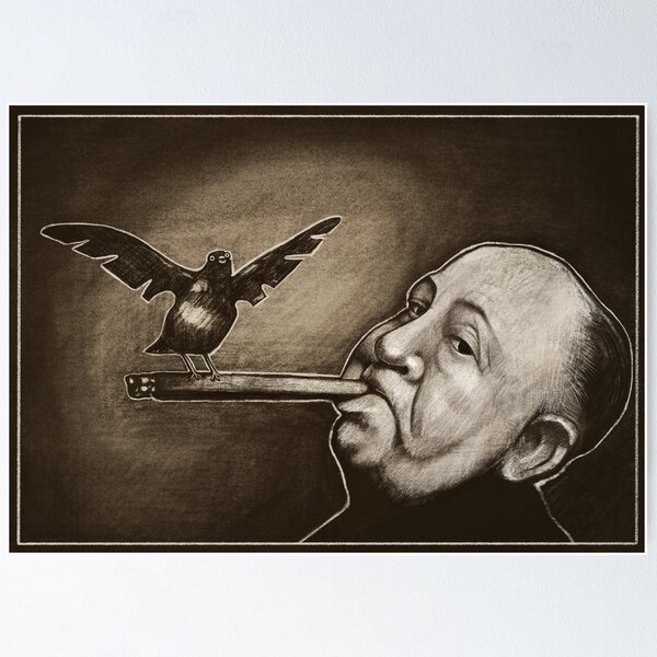 Item preview, Alfred Hitchcock with a birdy cigar designed and sold by MonoMano.