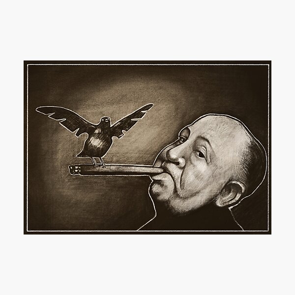 Item preview, Alfred Hitchcock con un puro pajarito designed and sold by MonoMano.