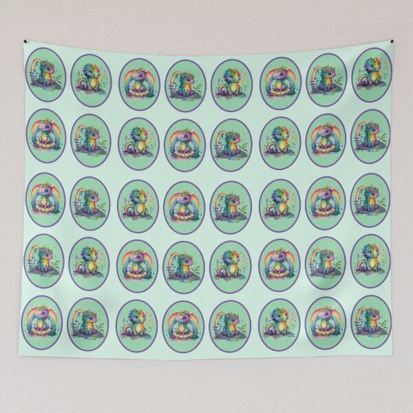 Item preview, Rainbow dragon patterns designed and sold by Astralia.