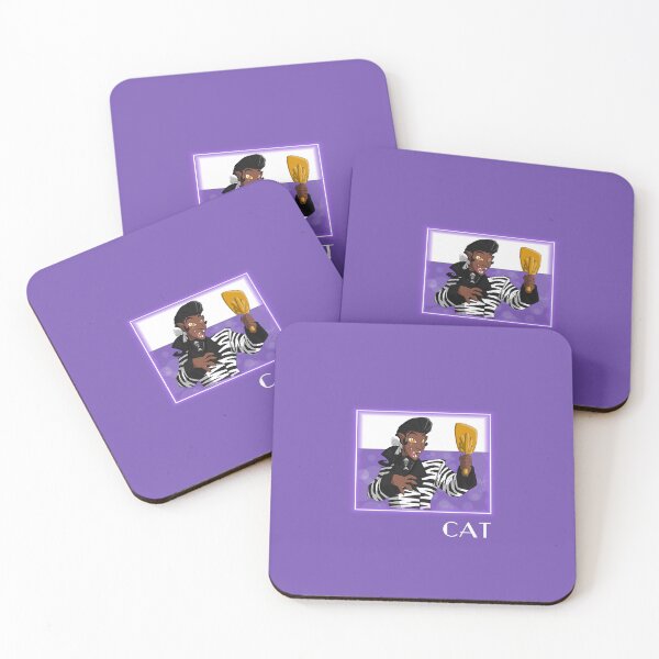 Item preview, CAT (on Purple) designed and sold by epinkb.