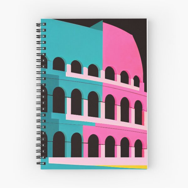 Item preview, Bold Colorful Minimalist Colosseum Retro Poster designed and sold by PinkNomad.