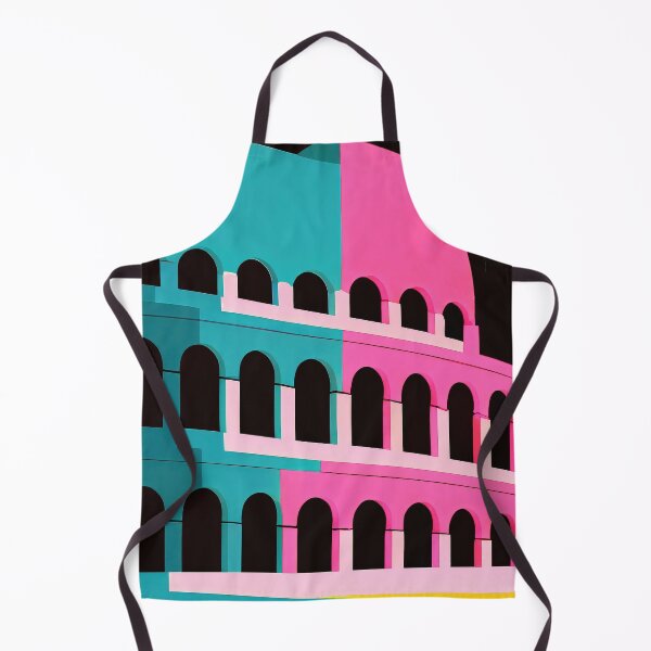 Item preview, Bold Colorful Minimalist Colosseum Retro Poster designed and sold by PinkNomad.