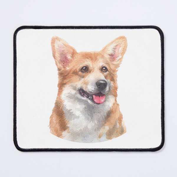 Item preview, Happy Pembroke Welsh Corgi Watercolor Art designed and sold by doglovershirts.
