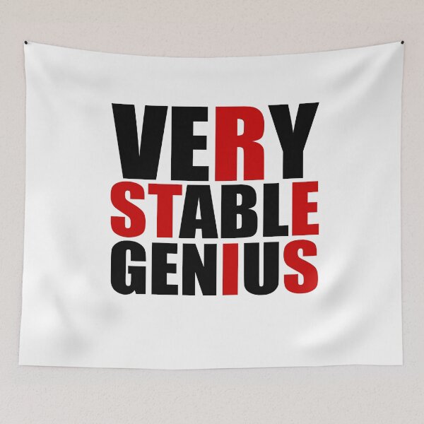 Item preview, VERY STABLE GENIUS RESIST red black designed and sold by starkle.
