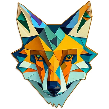 Artwork thumbnail, Colorful Abstract fox head by flashcompact