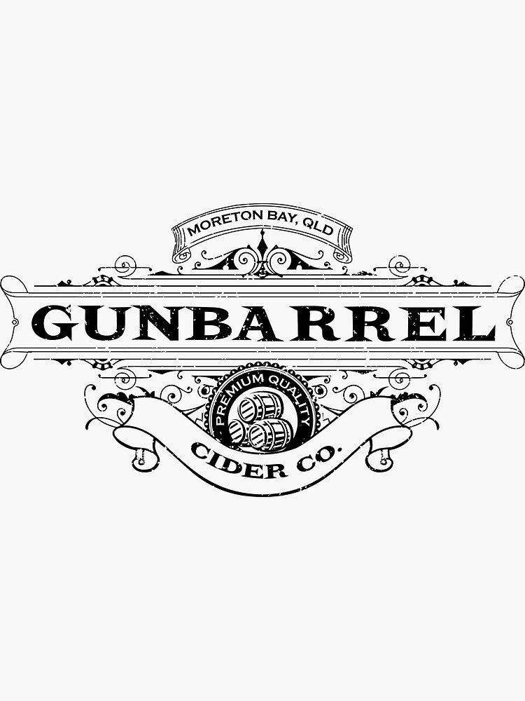 "Gunbarrel Cider Co Grunge Black logo" Sticker for Sale by Brad