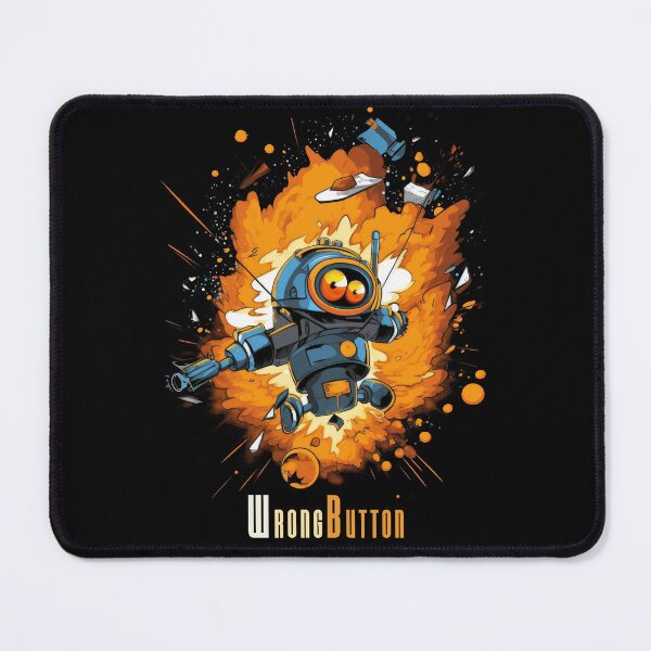 Item preview, Robot Explosion - Wrong Button, Man! designed and sold by Tee-Magination.