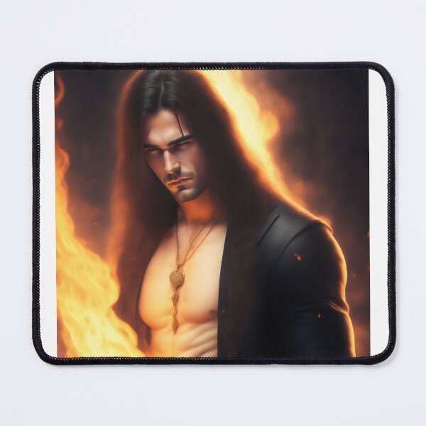 Item preview, Vampire with book on fire designed and sold by adastra4.
