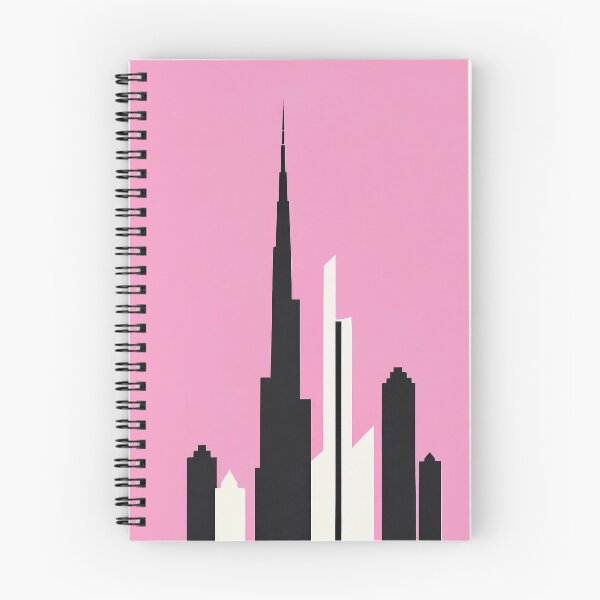 Item preview, Minimalist Burj Khalifa Pink Towering Art Retro Poster designed and sold by PinkNomad.