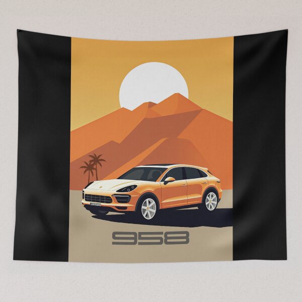 Item preview, Porsche 958 graphic travel poster design designed and sold by blackdogshop.