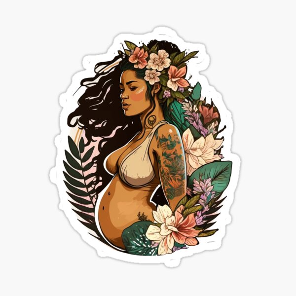 Item preview, Hawaiian Woman Pregnancy designed and sold by Sophieisartsy.