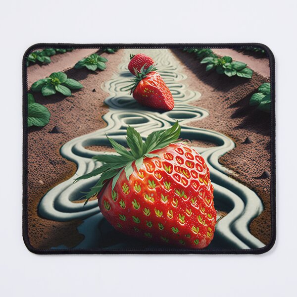 Item preview, Psychedelic illustration of the Song Strawberry Fields Forever by The Beatles - Strawberry Lines designed and sold by M0thergoose.