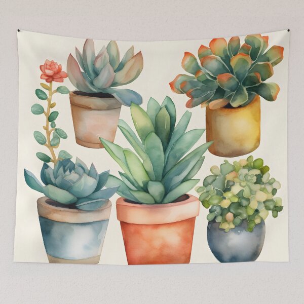 Item preview, Crazy Plant Lady | Chic Watercolor Potted Plants designed and sold by cutefashion.