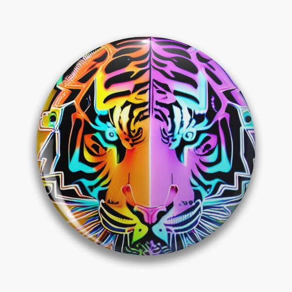 Item preview, Trippy Psychedelic Neon Tigers 7 designed and sold by Benito Del Ray.