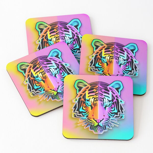 Item preview, Trippy Psychedelic Neon Tigers 7 designed and sold by Benito Del Ray.