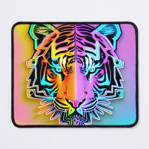 Item preview, Trippy Psychedelic Neon Tigers 7 designed and sold by Benito Del Ray.